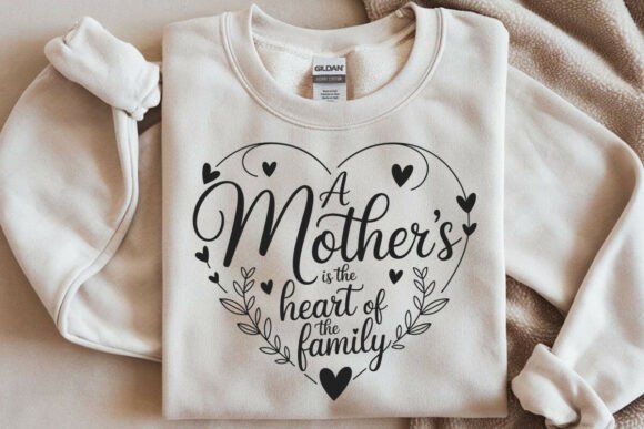 A Mother's Love Heart SVG for Crafts & Graphics