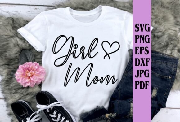 Girl Mom in Script with Heart Emblem: A Designer's Review