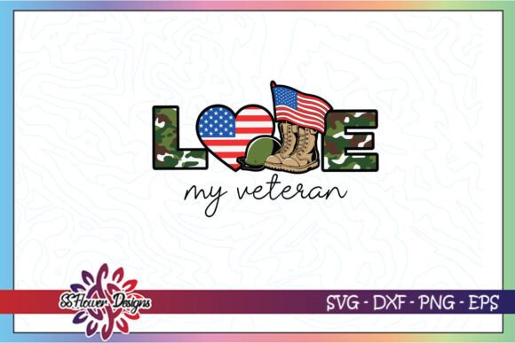 Love My Veteran Mom Happy SVG for Crafts & Graphics
