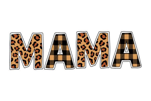 Mama Leopard Plaid Print SVG: Graphics for Crafts