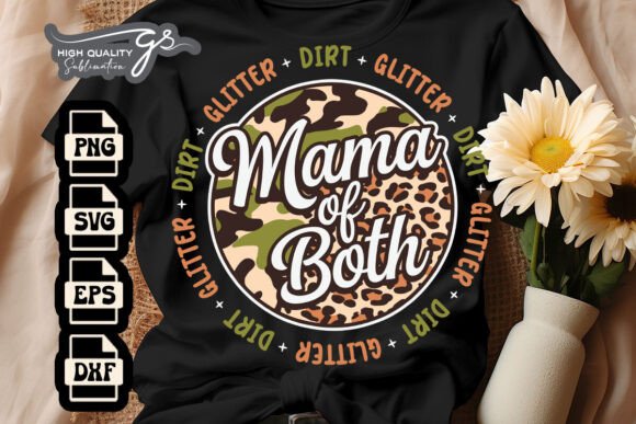 Mama of Both Happy Mom Life SVG for Graphics and Crafts