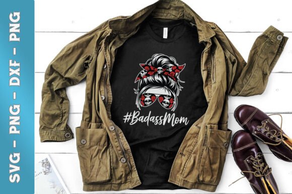 Messy Bun Bad Mom Skull Hair SVG for Crafts & Graphics