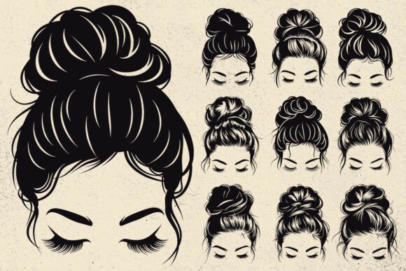 Messy Bun SVG: Fresh Graphics for Crafts & Blogs