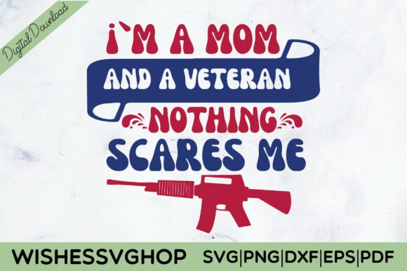 Mom Veteran SVG PNG for Crafts and Graphics