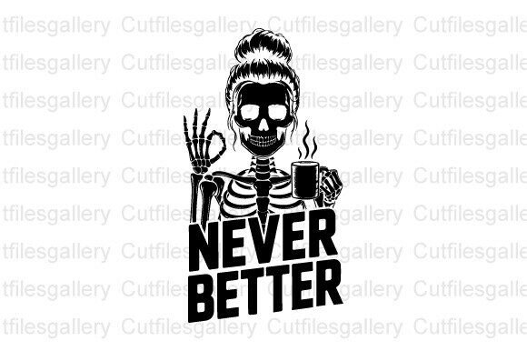 Skeleton Mom Coffee SVG: Graphics for Crafts