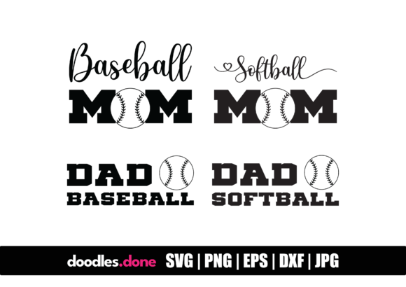 Softball Dad Bundle SVG: Graphics for Crafts