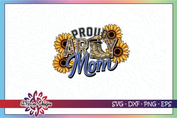 Western Proud Army Mom SVG for Crafts and Graphics